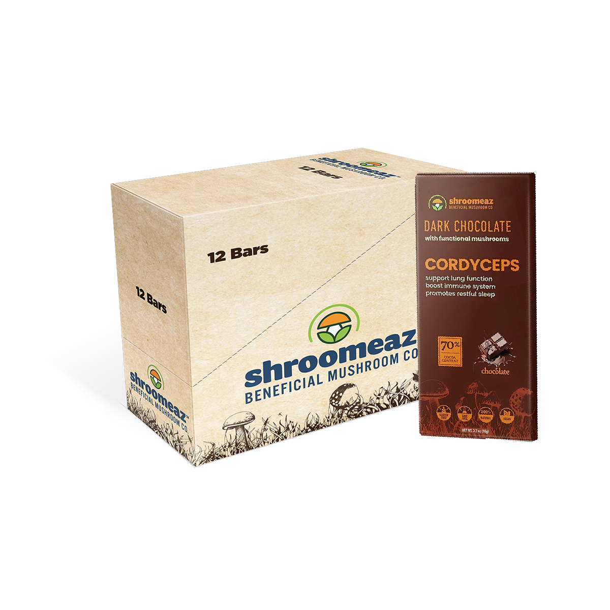 Shroomeaz Chocolate Bars Case (12 Bars)