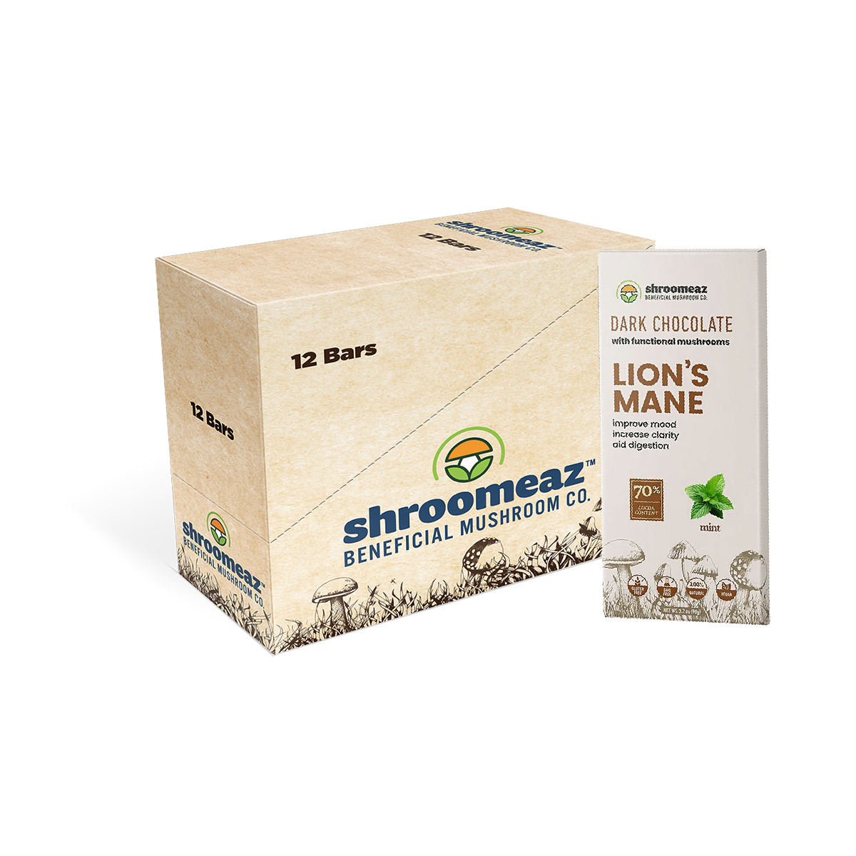 Shroomeaz Chocolate Bars Case (12 Bars)