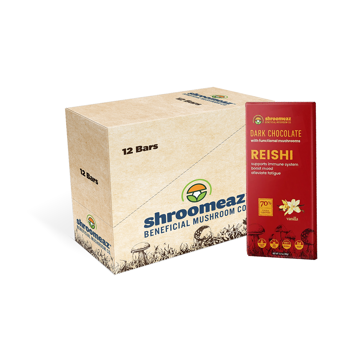 Shroomeaz Chocolate Bars Case (12 Bars)