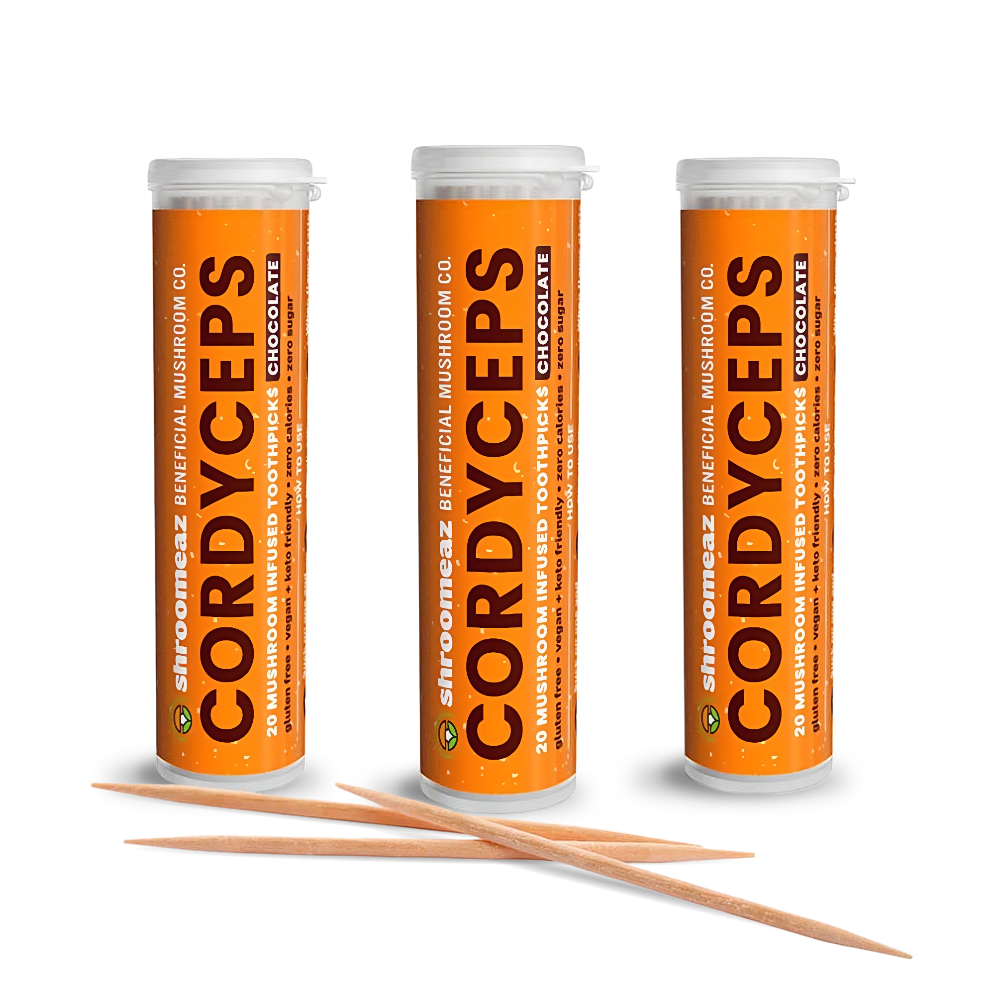 Mushroom Infused Toothpicks - Cordyceps (3 Pack)